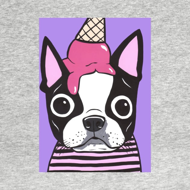 Boston Terrier Ice Cream by turddemon